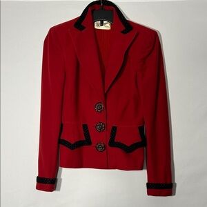 Source Unknown Scarlet Blazer with Ebony Accents